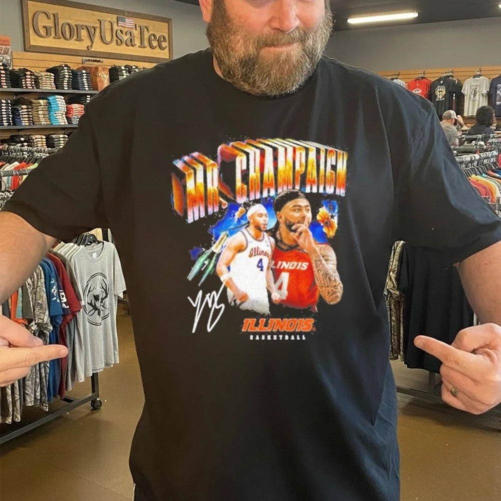 Illinois Basketball Kylan Boswell Mr. Champaign NIL T-Shirt