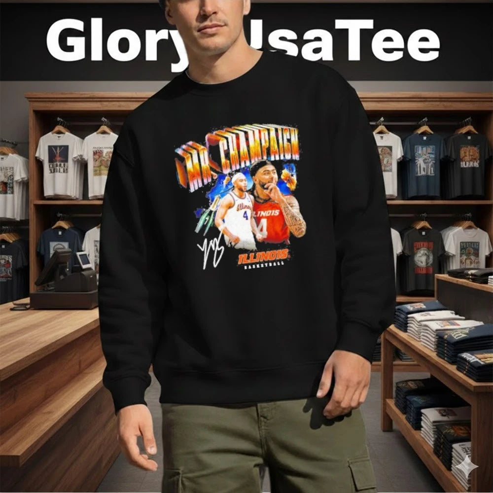 Illinois Basketball Kylan Boswell Mr. Champaign NIL T-Shirt