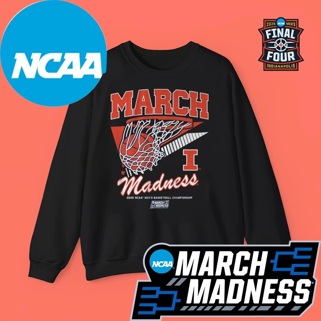 Illinois Fighting Illini MBB 2026 NCAA Men’s Basketball Championship March Madness Retro Swish Logo Shirt