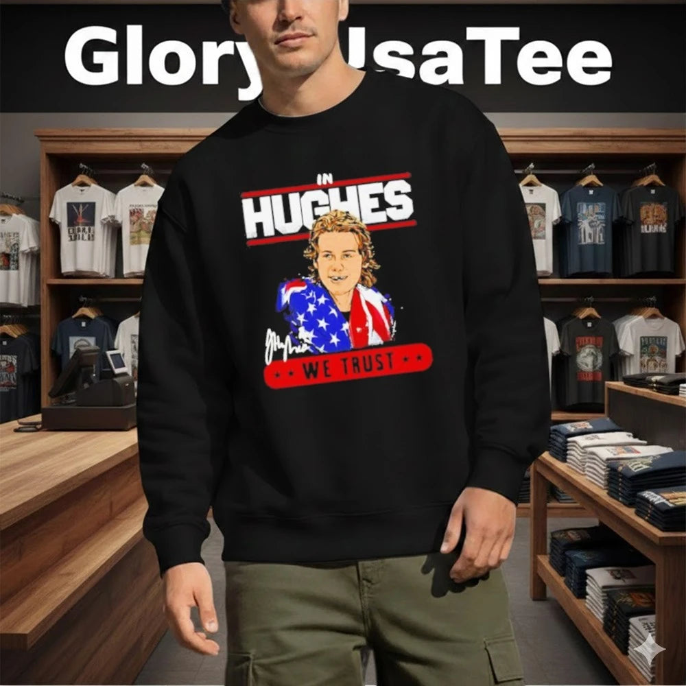 In Jack Hughes New Jersey USA Trust signature cartoon shirt