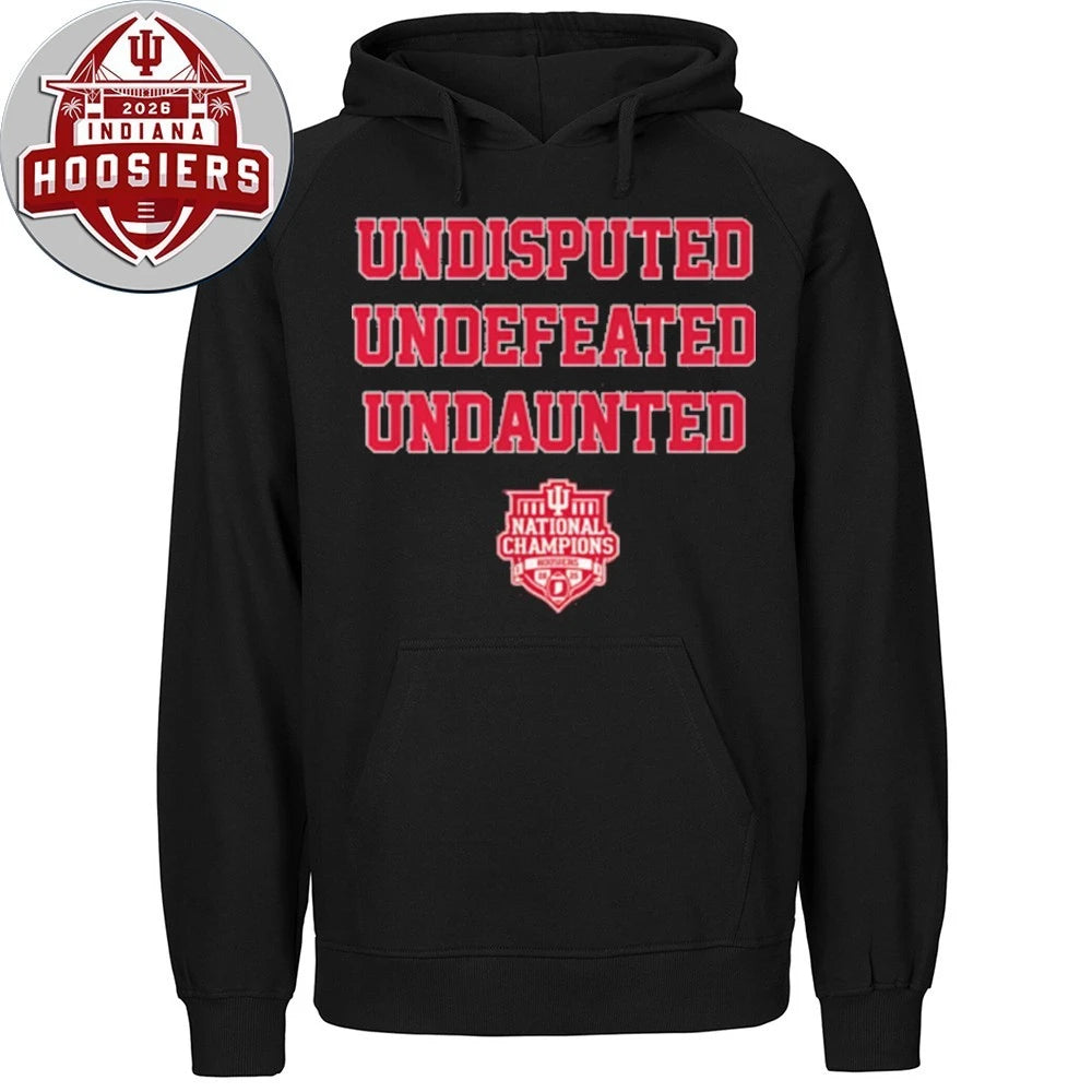 Indiana Football Undisputed Undefeated Undaunted National Champs T-Shirt