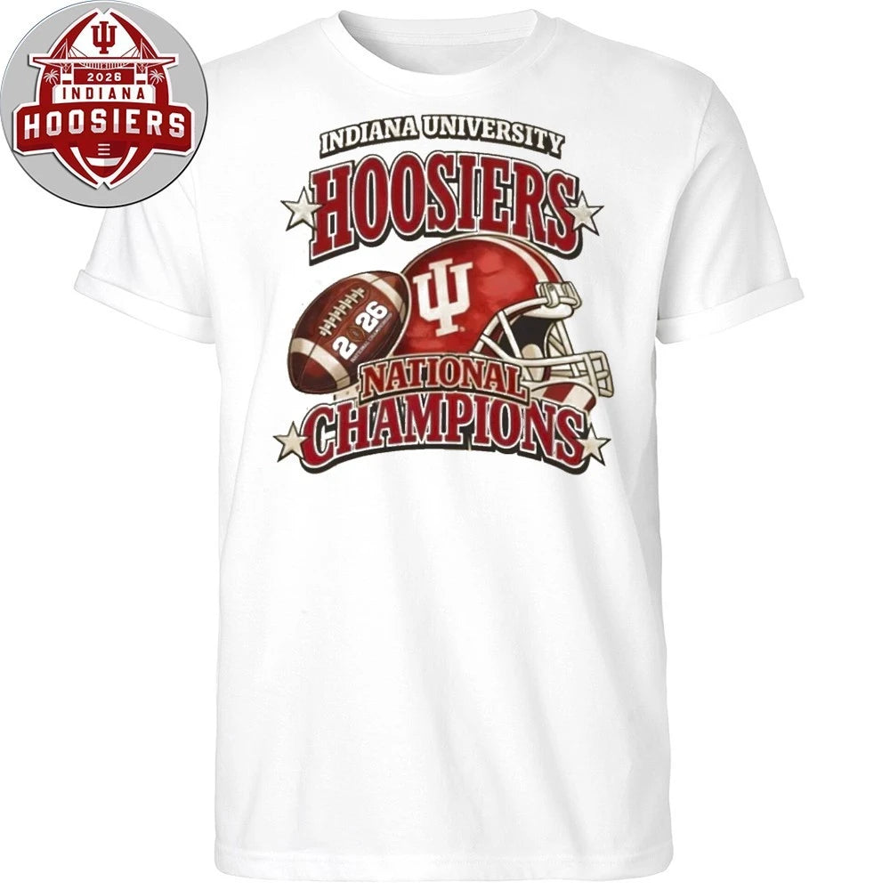 Indiana University Hoosiers National Champions Rugby And Helmet 2026 T-Shirt