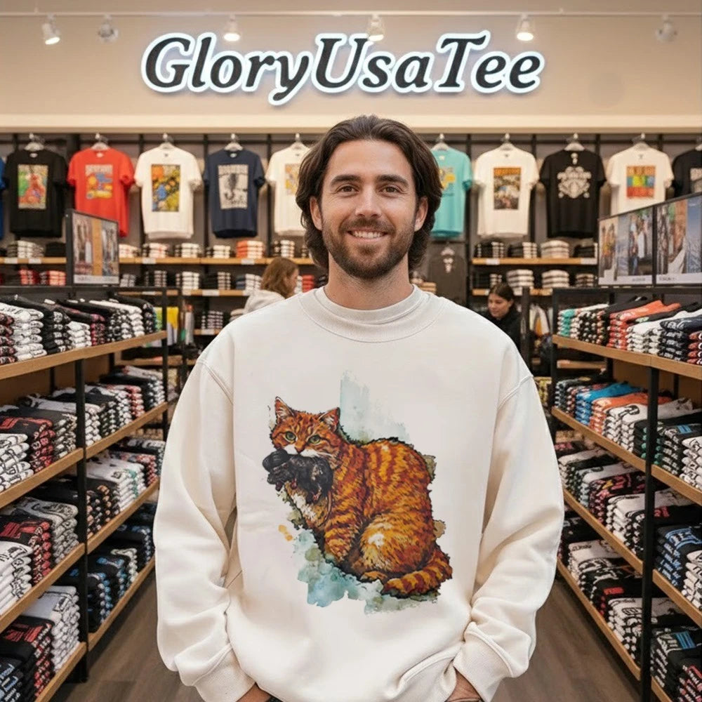 Iran Map Orange Tabby Cat Shirt