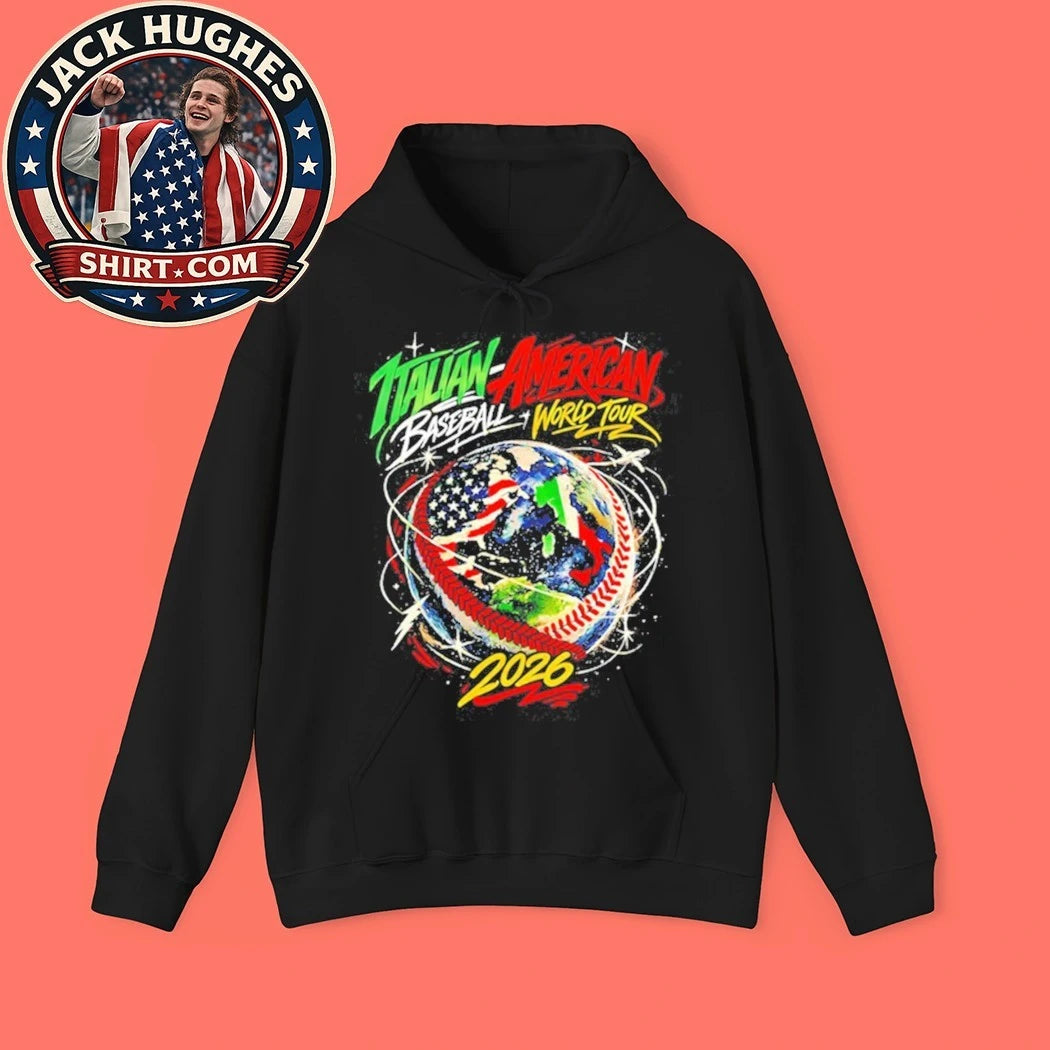 Italian American Baseball World Tour 2026 Vintage Hoodie