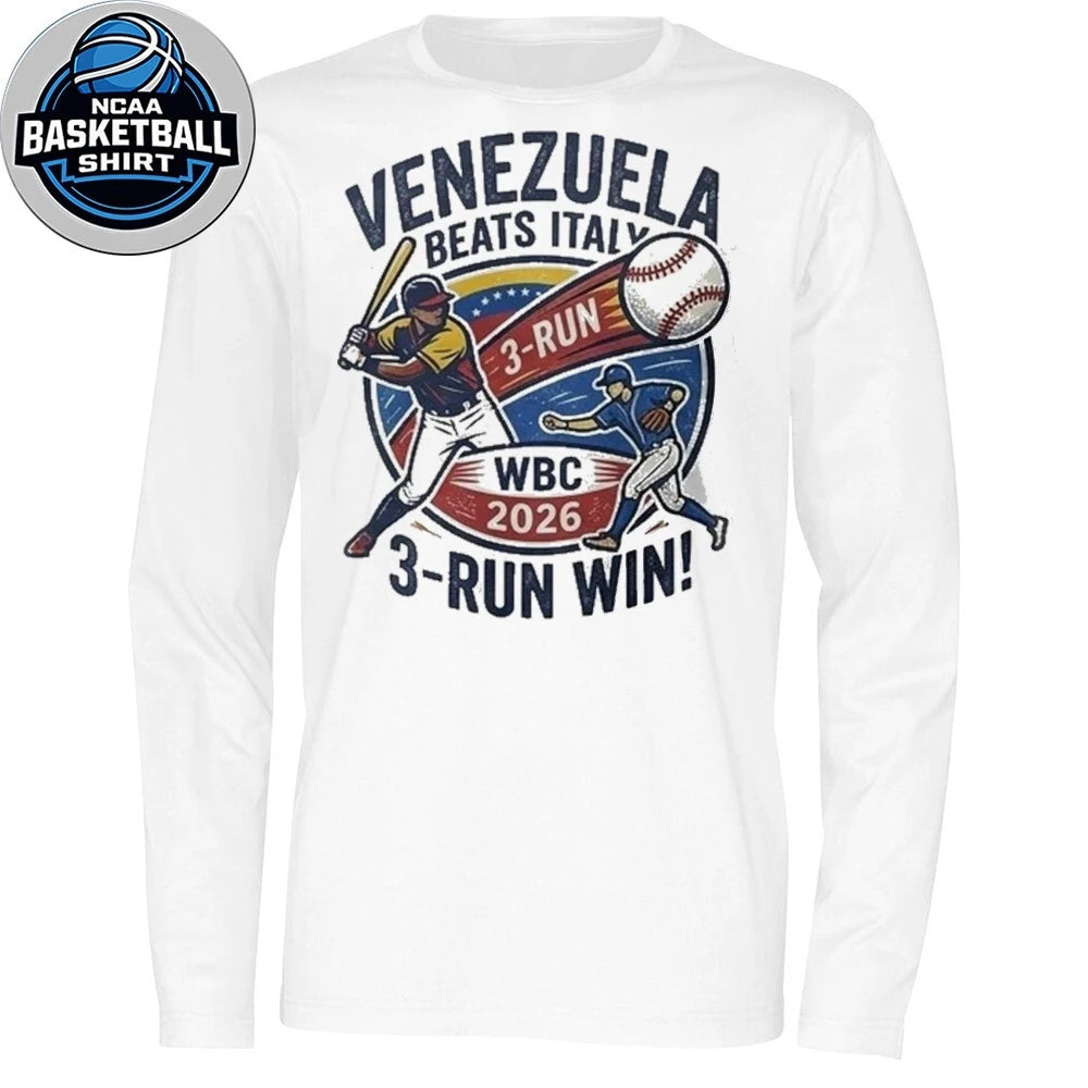 Italy vs Venezuela Wbc 2026 3 Run Win t-shirt
