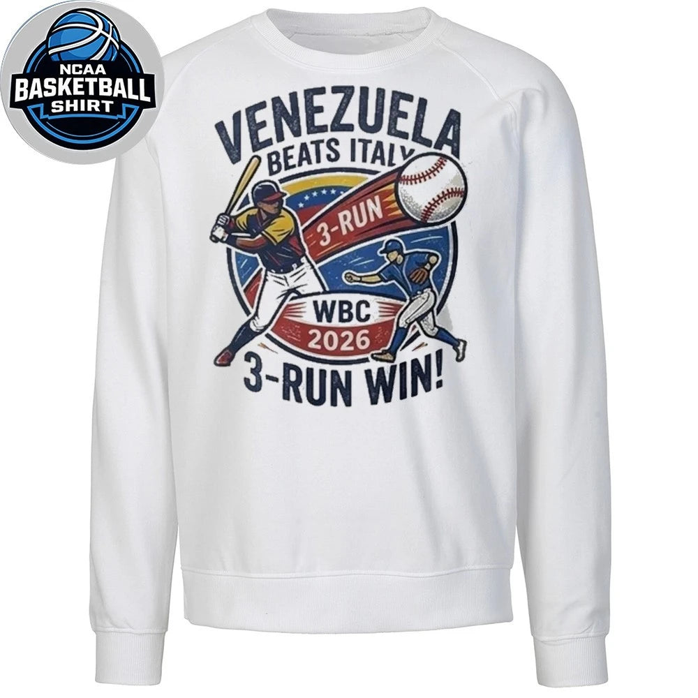 Italy vs Venezuela Wbc 2026 3 Run Win t-shirt