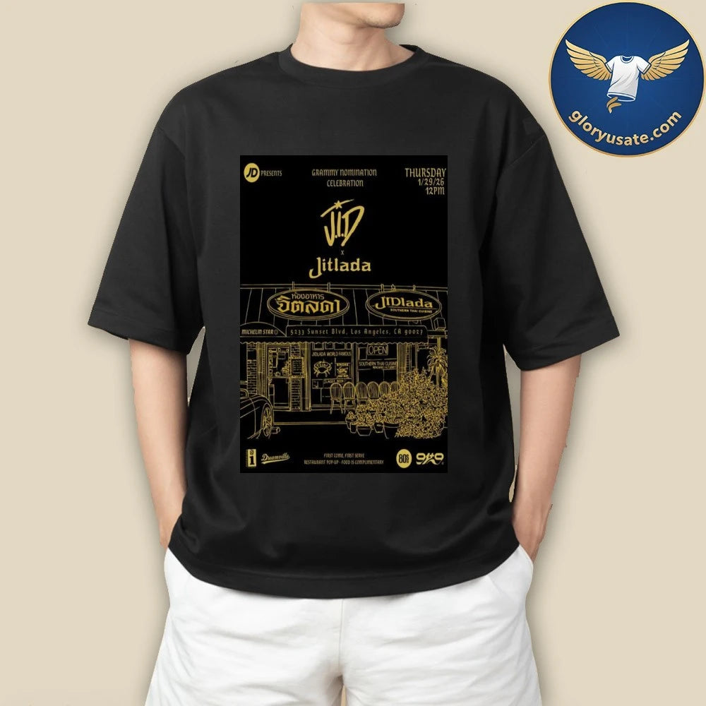 J.I.D x Jitlada Los Angeles, CA January 29 2026 Concert Poster Shirt