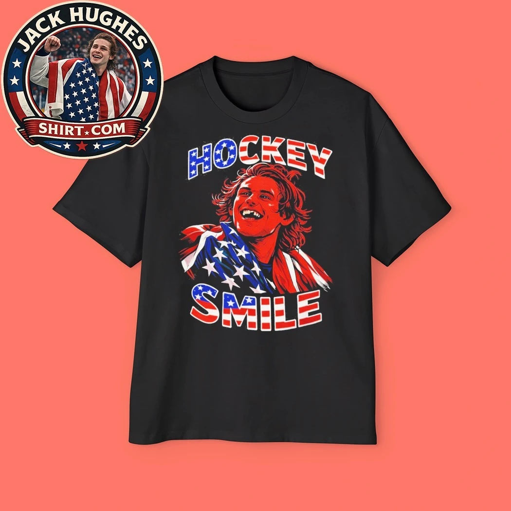 Jack Hockey Smile Hockey American Flag 2026 Graphic T-Shirt