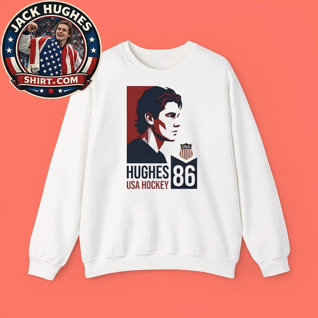 Jack Hughes #86 USA Champions Graphic T-Shirt