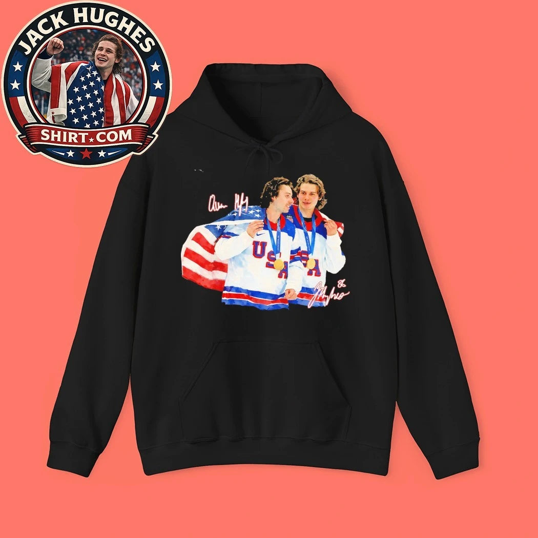 Jack Hughes And Quinn Hughes USA Hockey Signature Trending Shirt