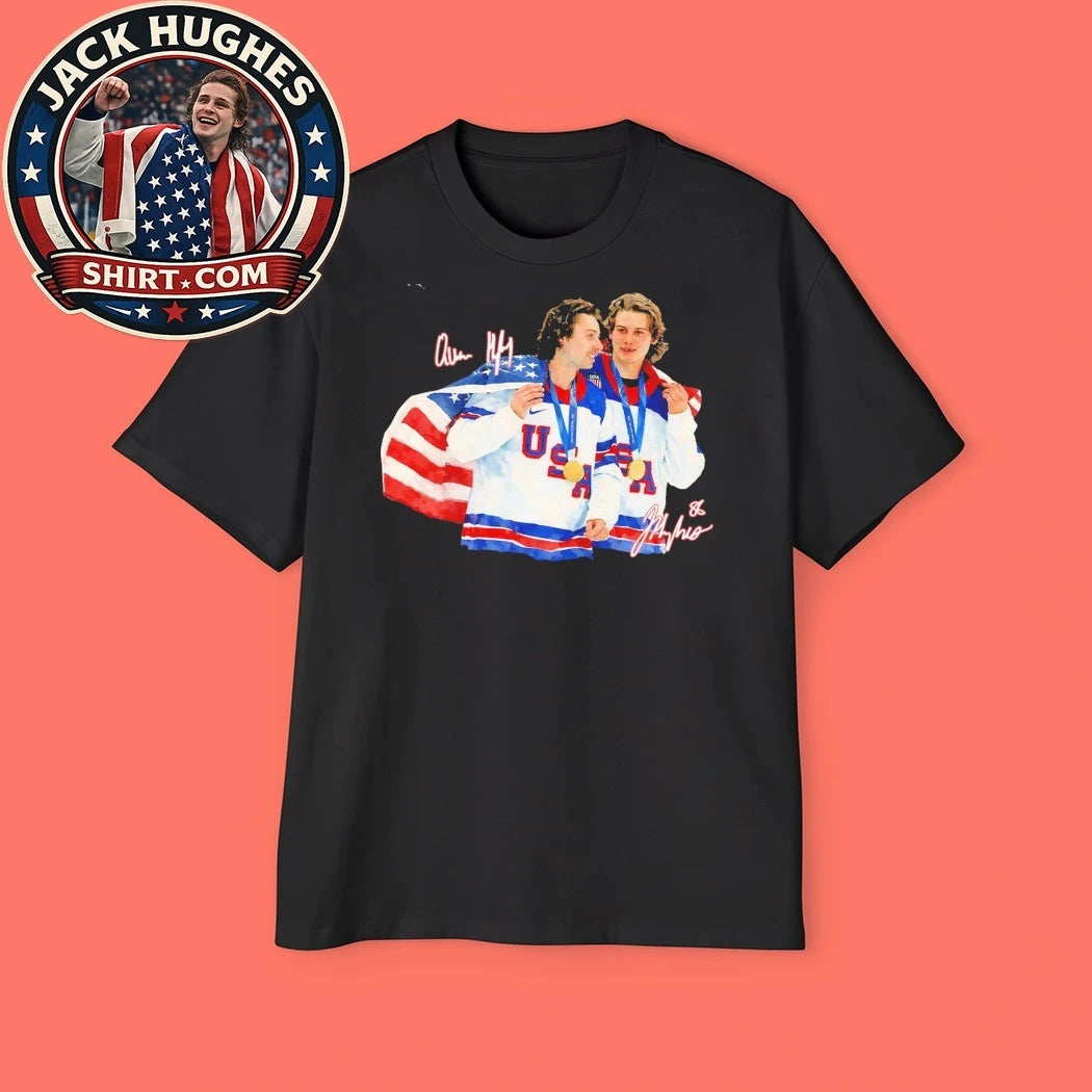 Jack Hughes And Quinn Hughes USA Hockey Signature Trending Shirt