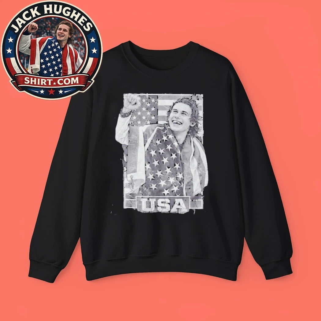 Jack Hughes Bloody Teeth for the Gold USA Hockey Shirt