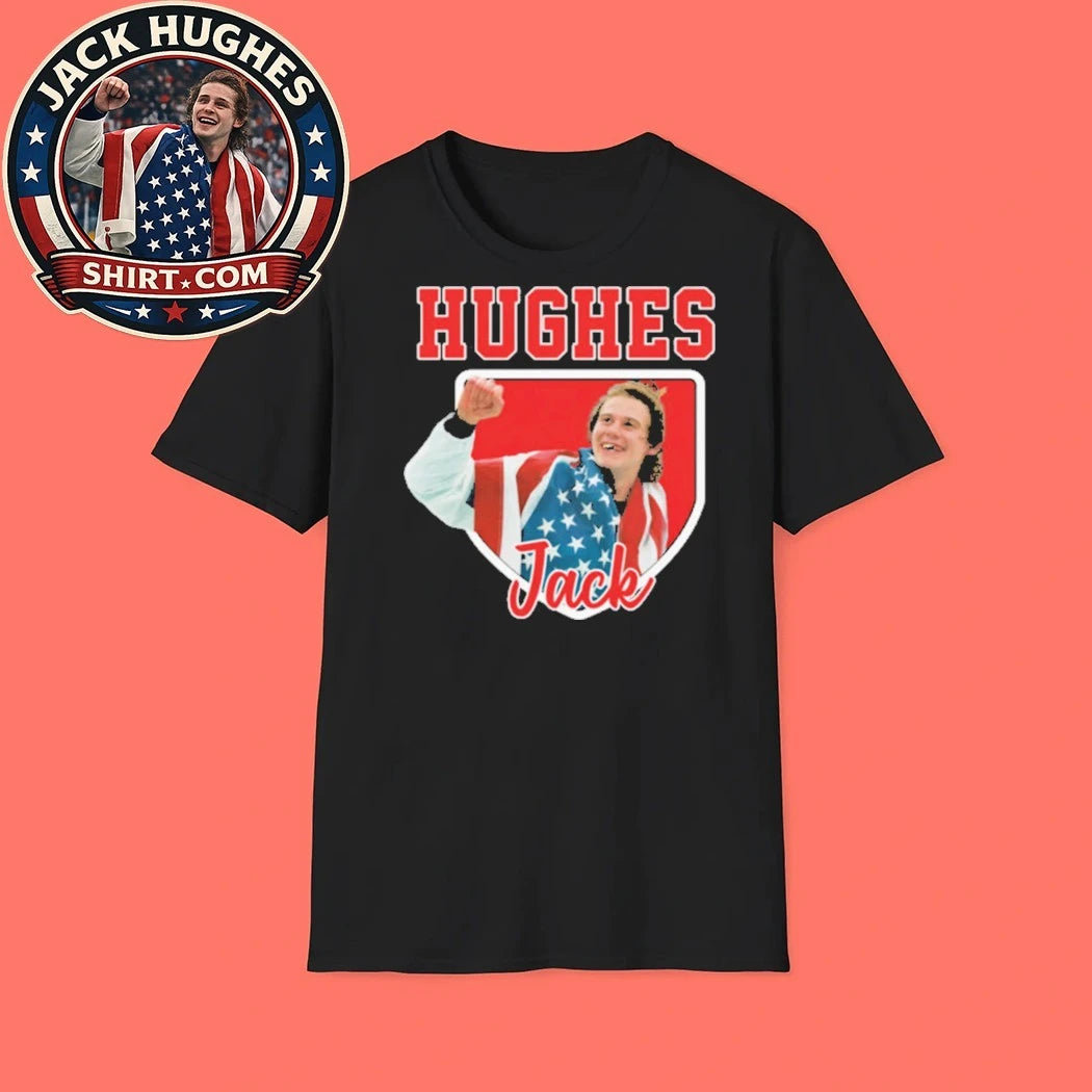 Jack Hughes Golden Goal 2026, USA Hockey Victory Tee Shirt