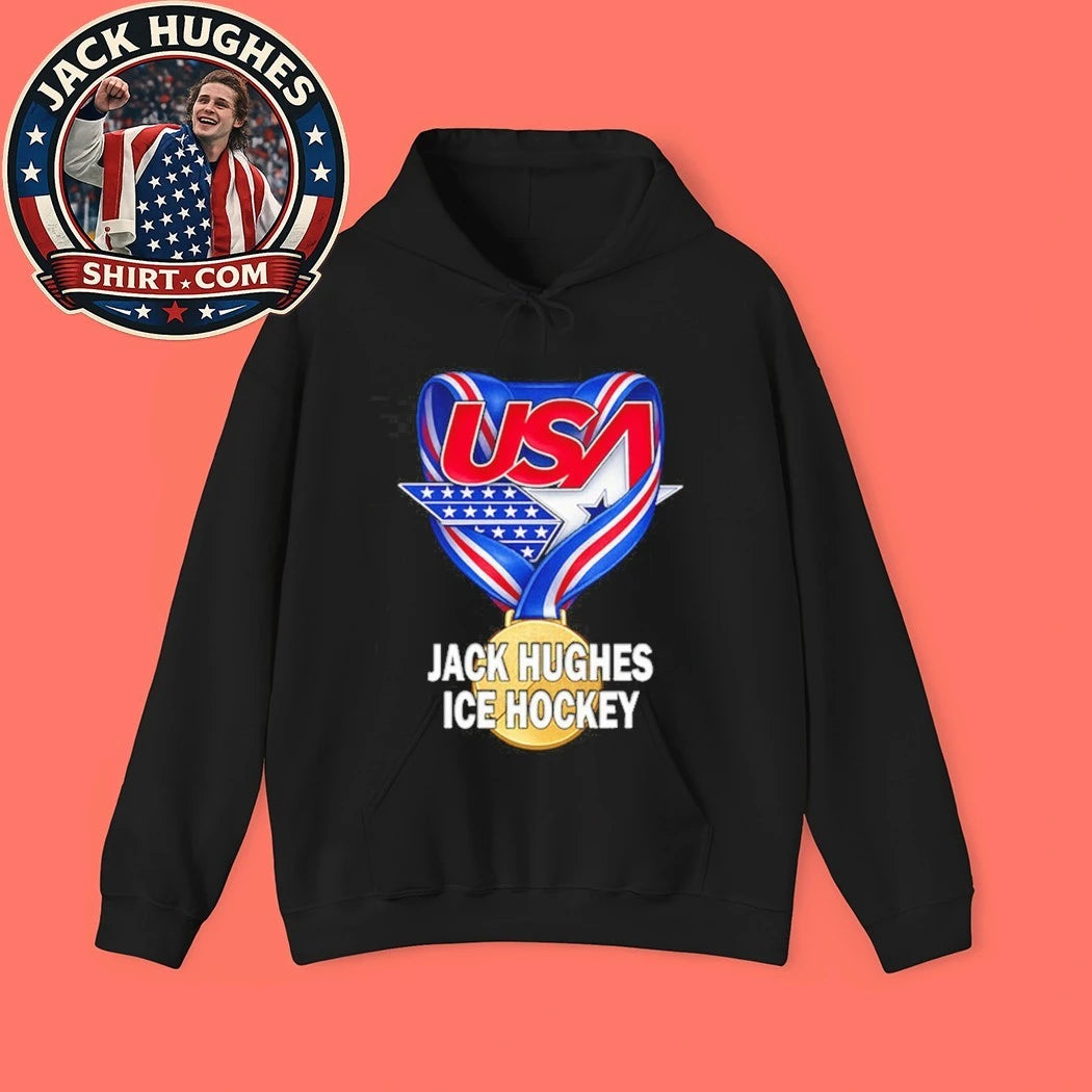 Jack Hughes Ice Hockey Gold Medal Winner Usa Milano Cortina 2026 Fan Tee Shirt