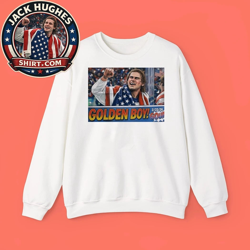 Jack Hughes Team USA Hockey Golden Goal 22 22 26 Tee Shirt