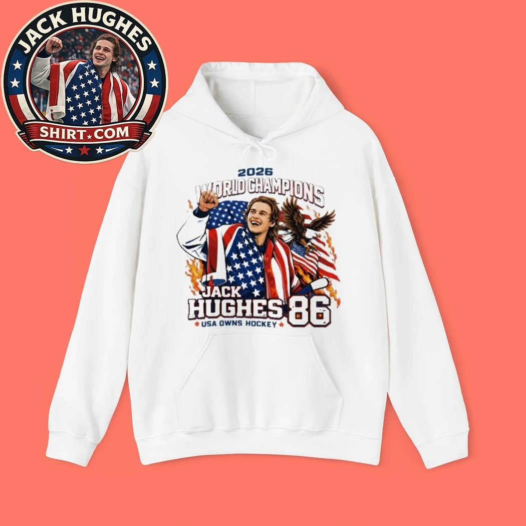 Jack Hughes Team USA Hockey Shirt – Hughes Brothers Hockey and USA Hockey Jersey New T-Shirt