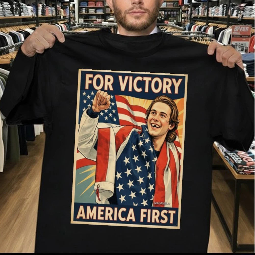 Jack Hughes Teeth Gold Champion Olympic Winter 2026 For Victory America First Shirt