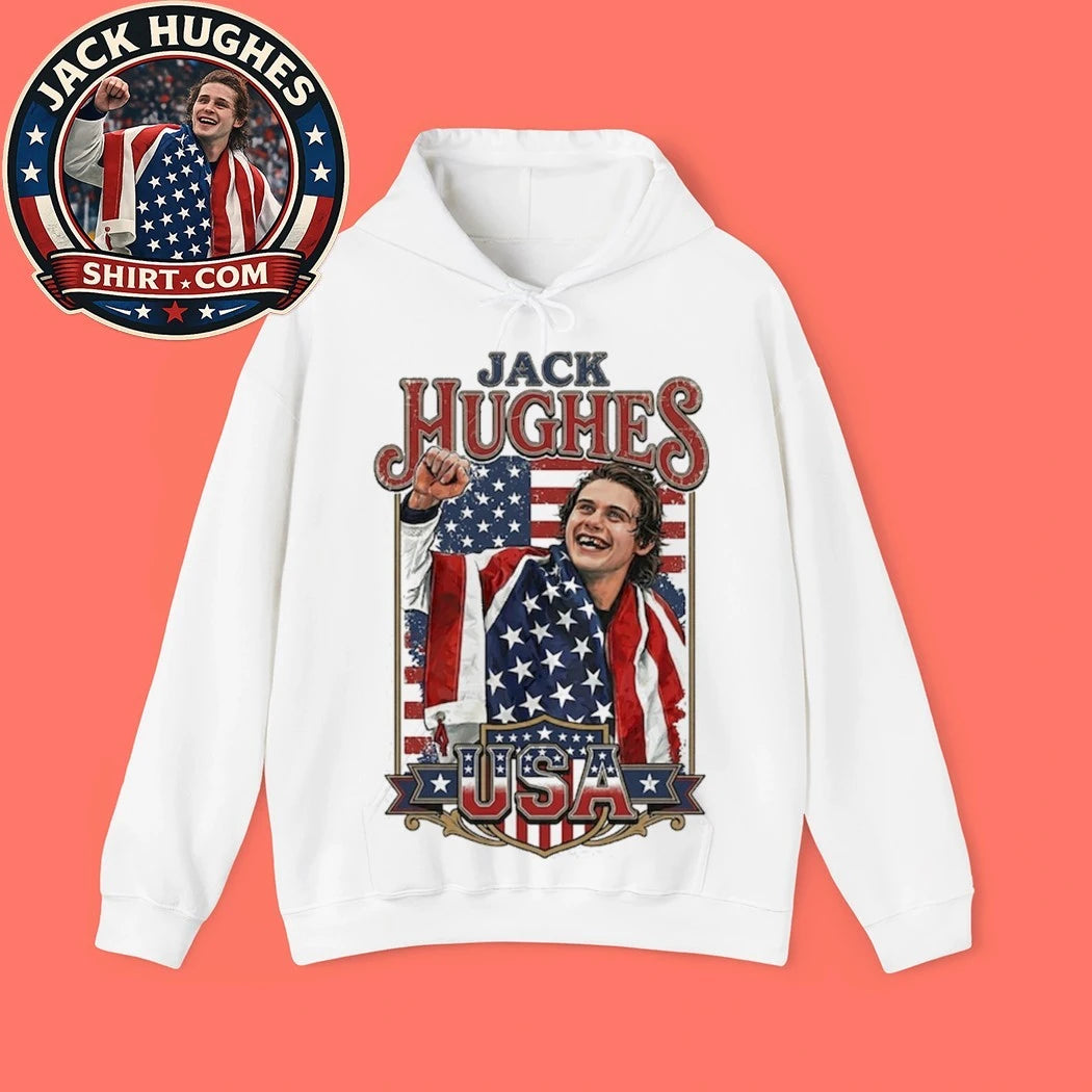 Jack Hughes USA 026 Gold Medal Champs Tee Shirt