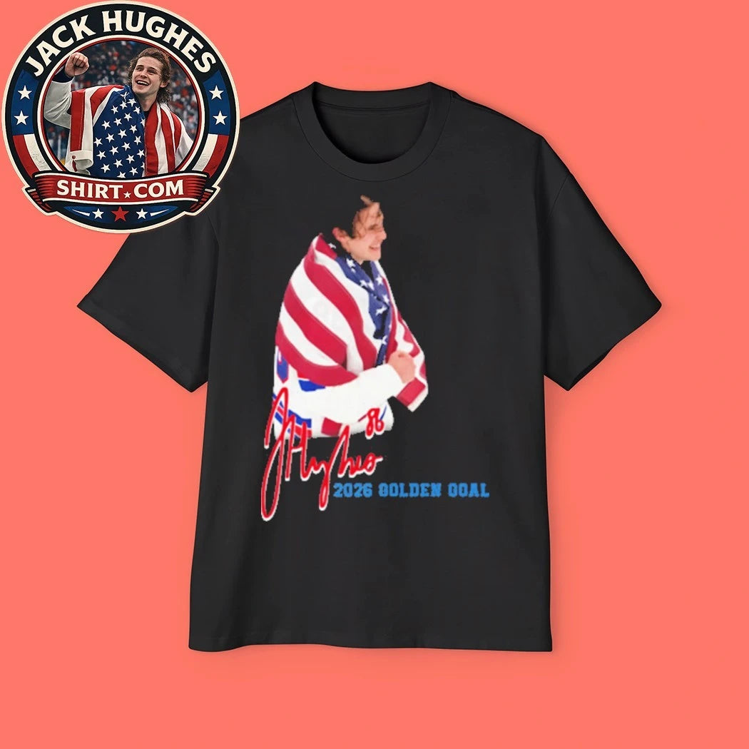 Jack Hughes USA Hockey Golden Goal 2026 Hockey Hoodie T-Shirt