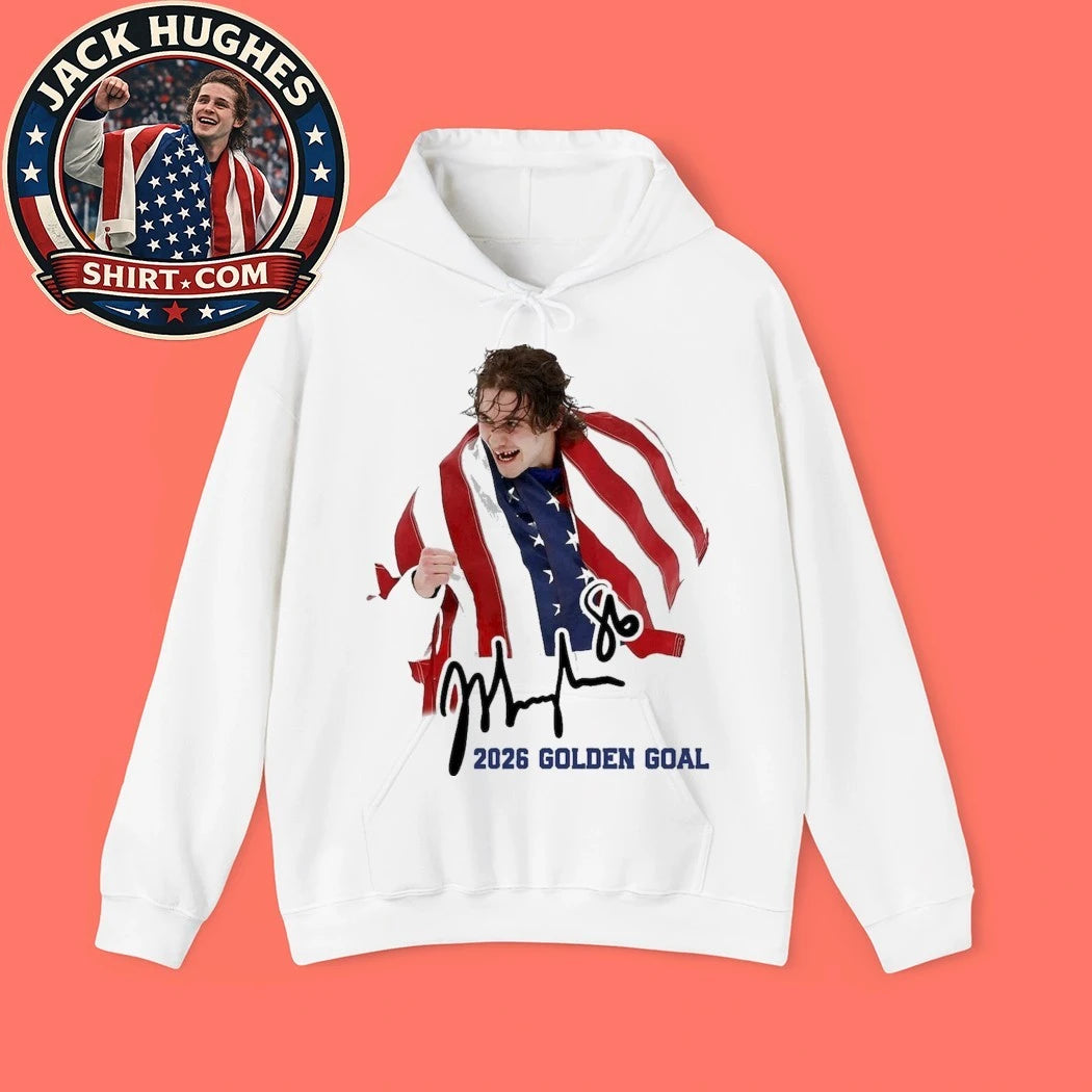 Jack Hughes USA Hockey Golden Goal 2026 Hockey Trending T-Shirt