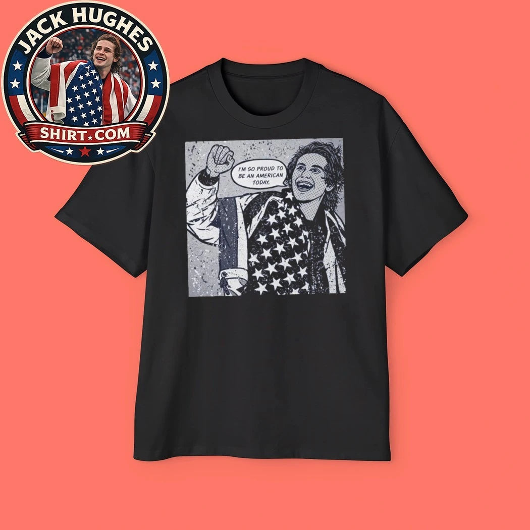 Jack Hughes Usa Gold Hockey Trending T-Shirt