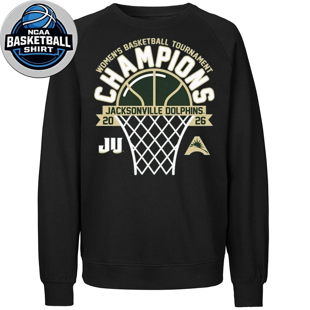 Jacksonville Dolphins 2026 ASUN Women’s Basketball Tournament Champions Logo Shirt
