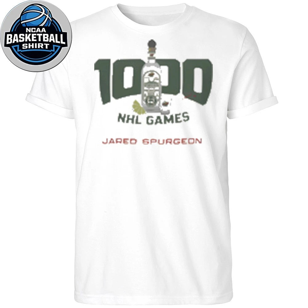 Jared Spurgeon 1000 NHL Games Celebration T-Shirt