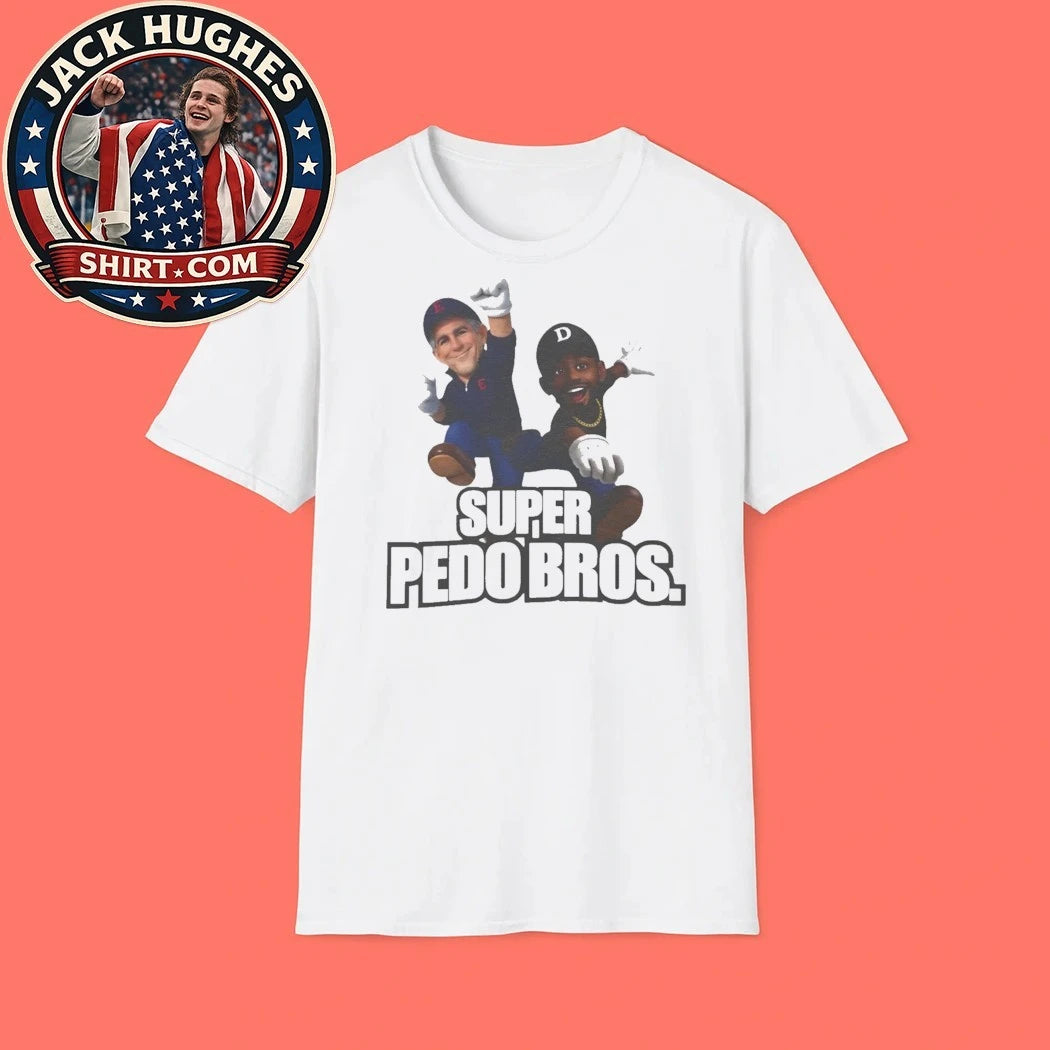 Jeffrey Epstein And Sean Diddy Combs Super Pedo Bros Retro Satire 8-Bit Parody 2026 New T-Shirt