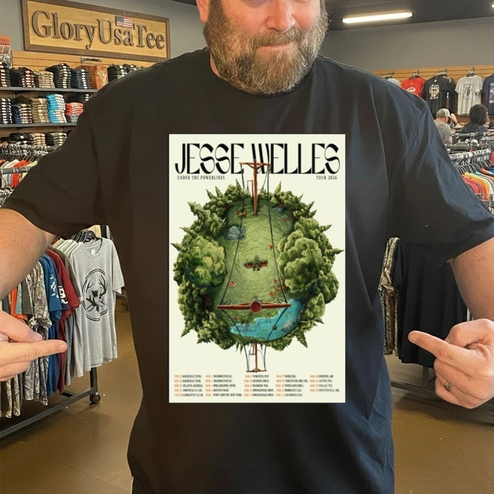 Jesse Welles Under The Powerlines Tour 2026 Poster Shirt