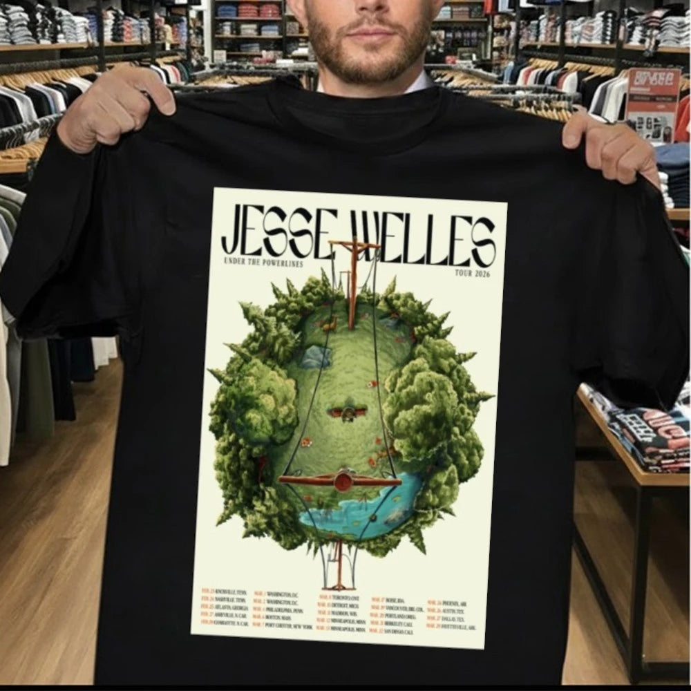 Jesse Welles Under The Powerlines Tour 2026 Poster Shirt