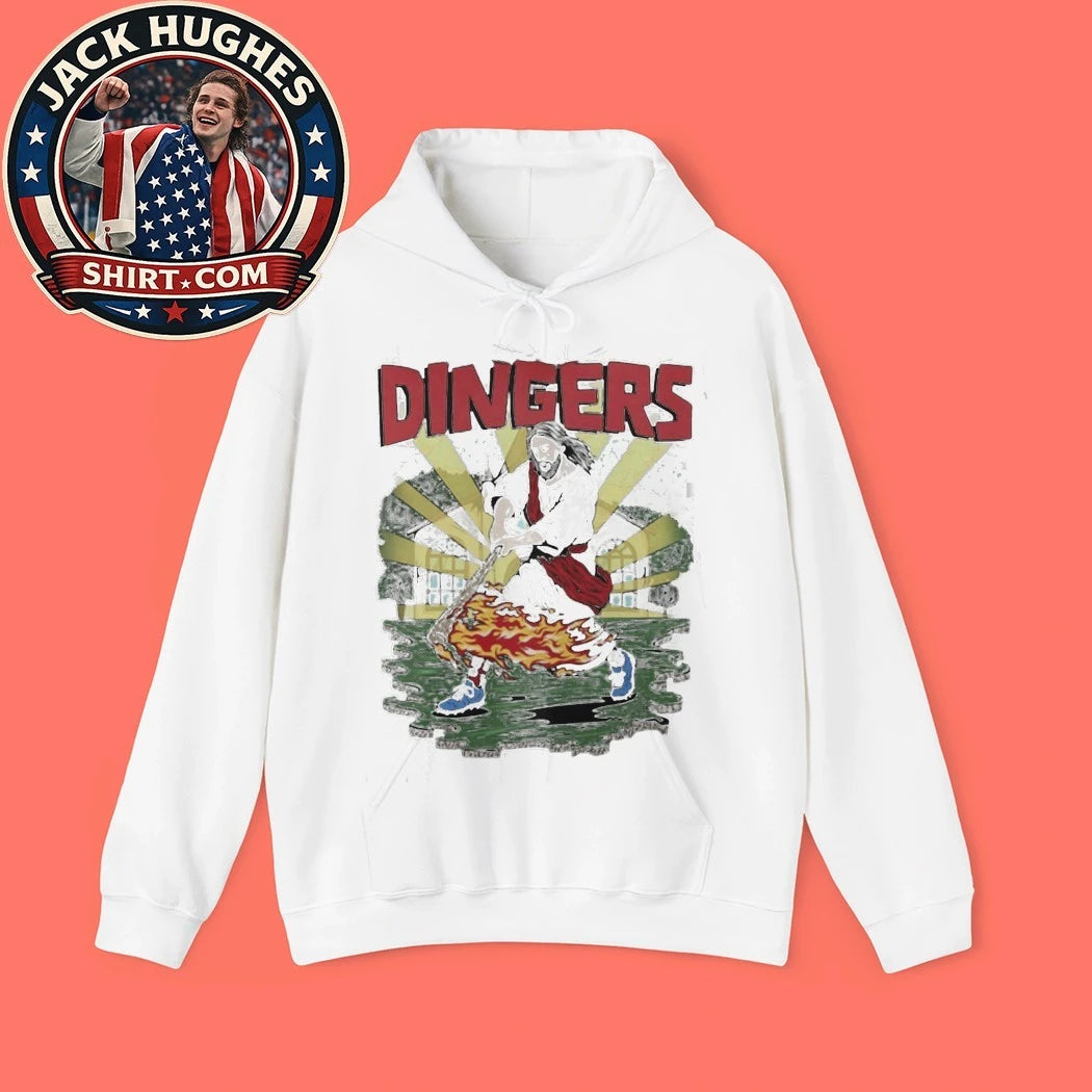 Jesus Dingers Baseball Sunburst Shirt