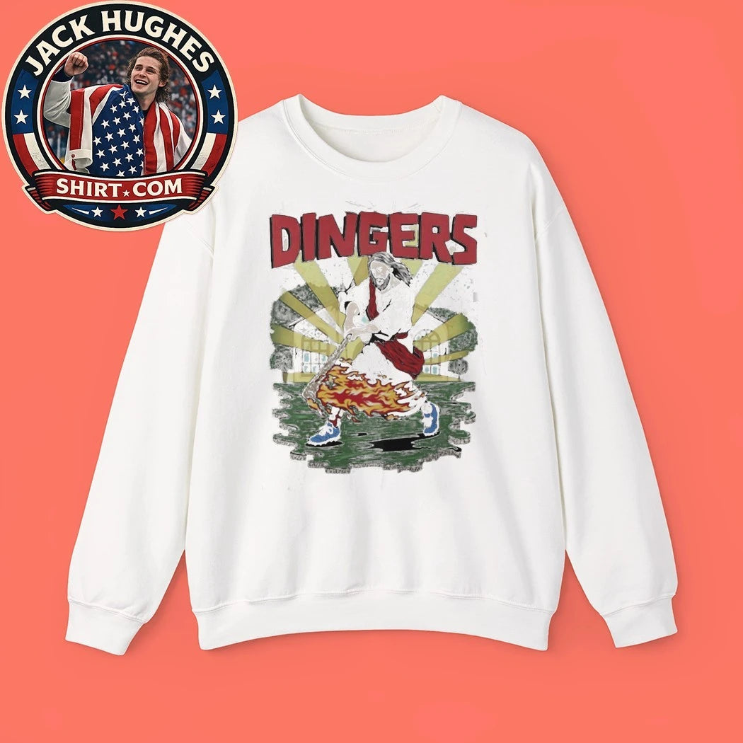 Jesus Dingers Baseball Sunburst Shirt