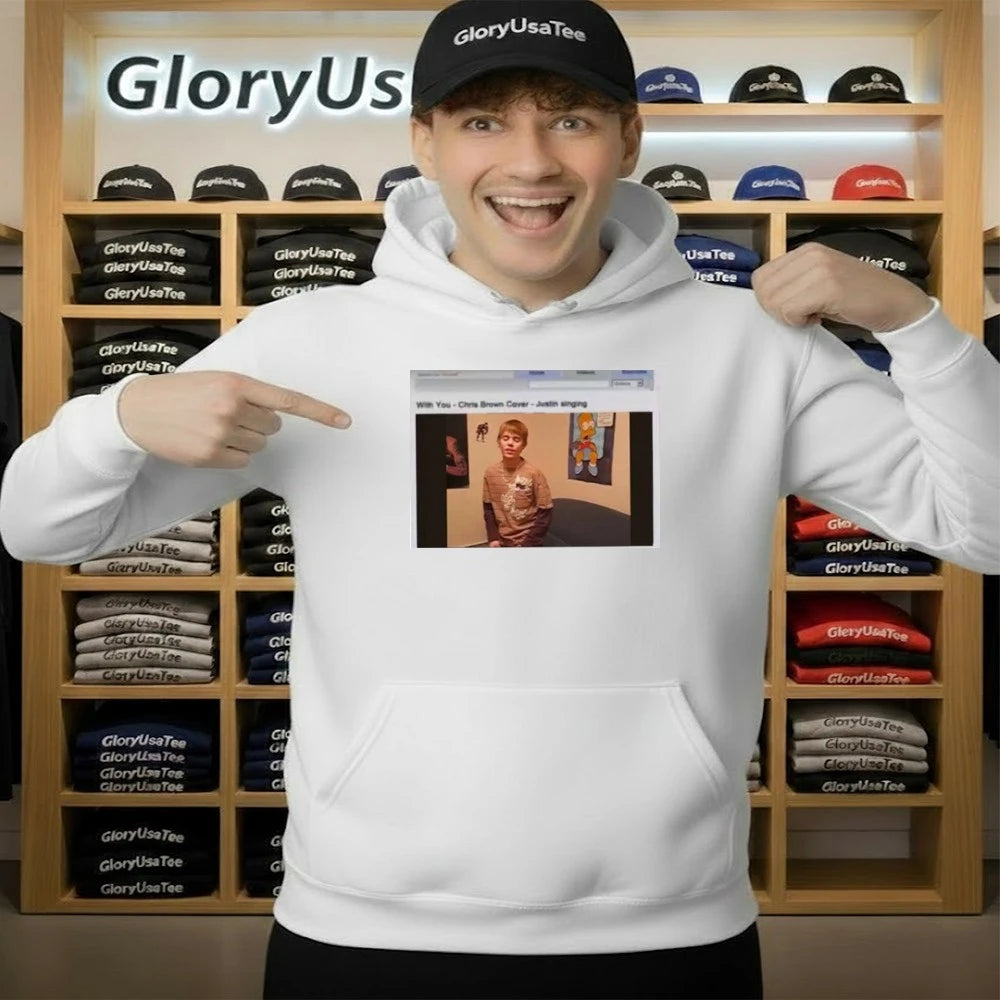 Justin Bieber Wearing With You Chris Brown Cover T-Shirt