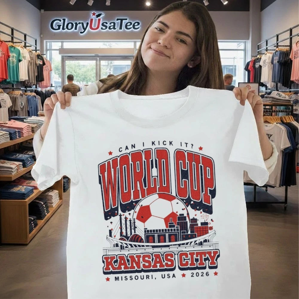 Kansas City World Cup Can I Kick It Missouri, USA 2026 Skyline Max Collegiate Shirt