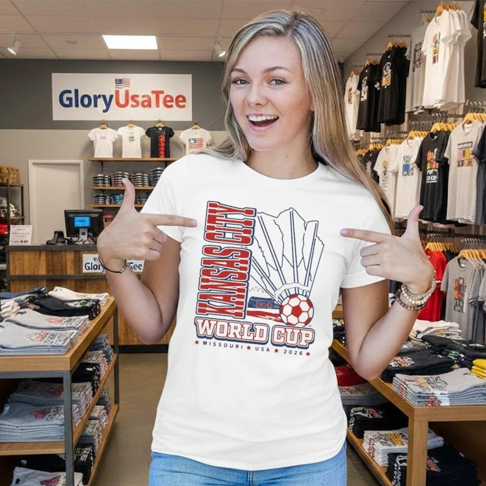 Kansas City World Cup Missouri, USA 2026 Shuttlecock Max Collegiate Shirt