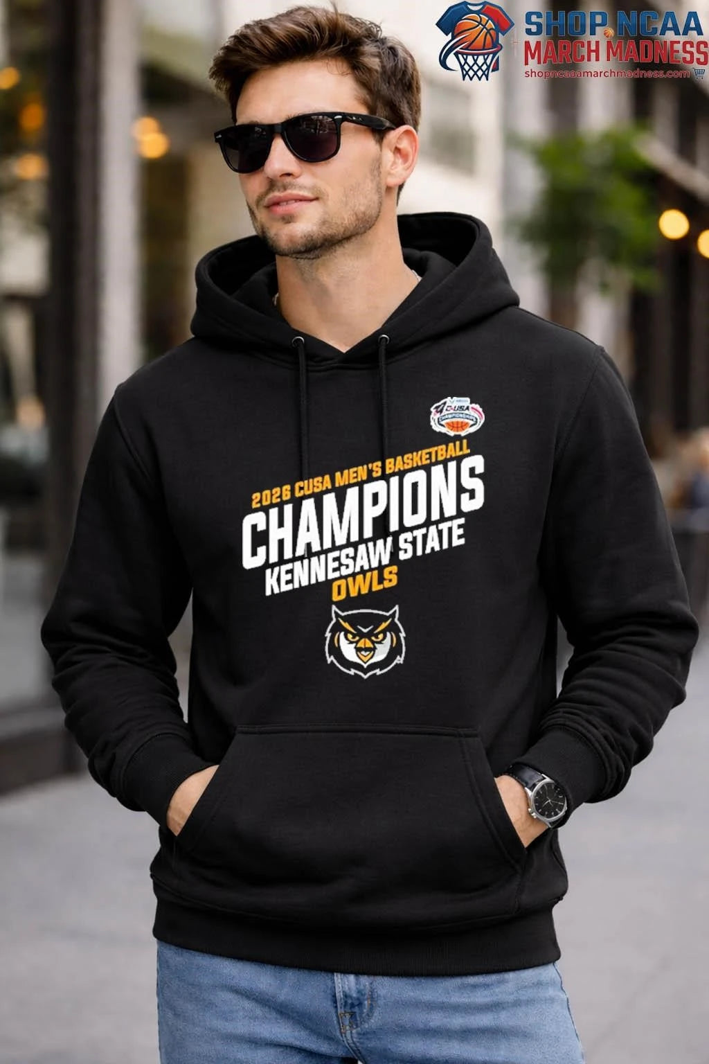 Kennesaw State Owls Champions C USA Men’s Basketball Tournament 2026 T Shirt Kennesaw State Owls 2026 Shirt