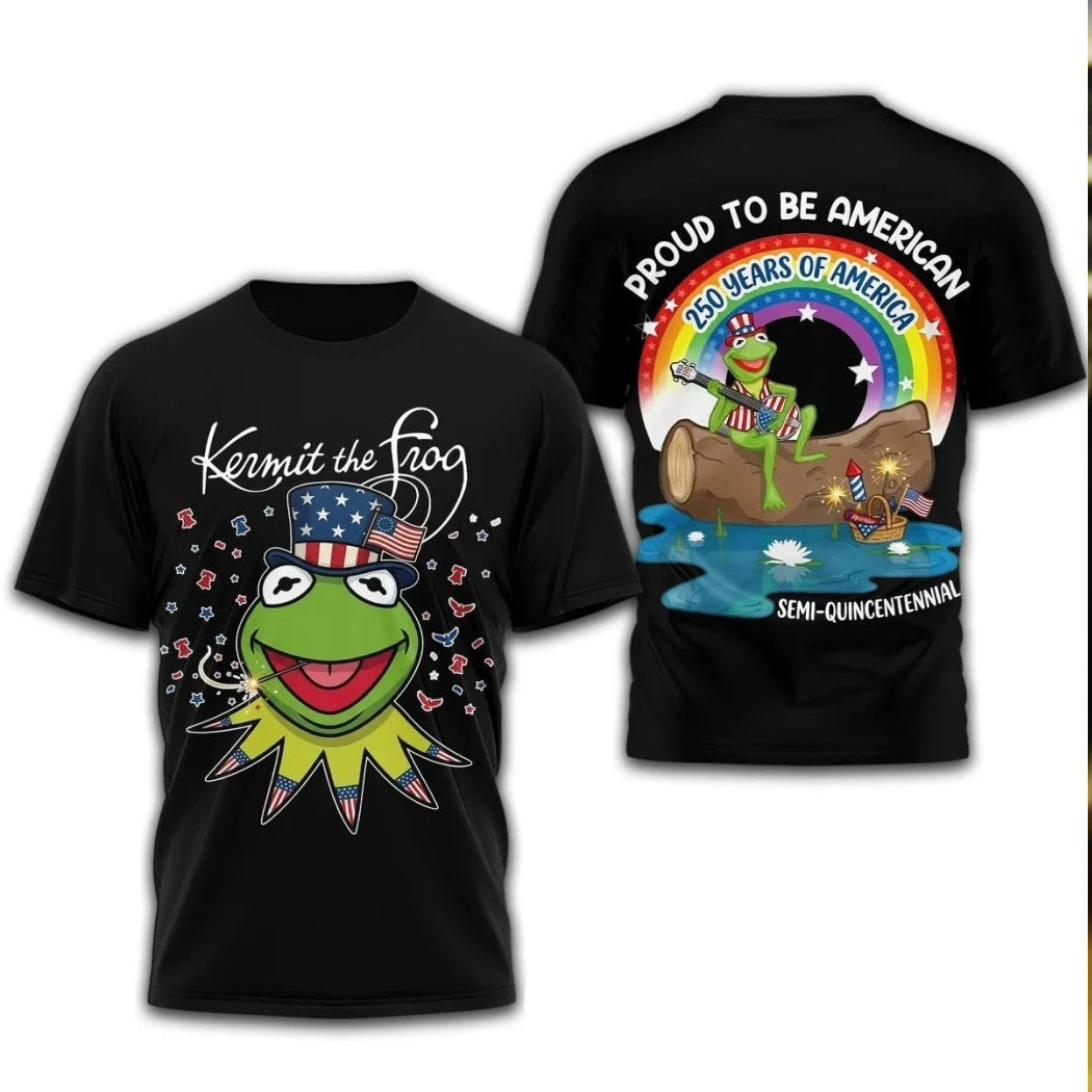 Kermit the Frog 250 Years of America Semiquincentennial T-Shirt