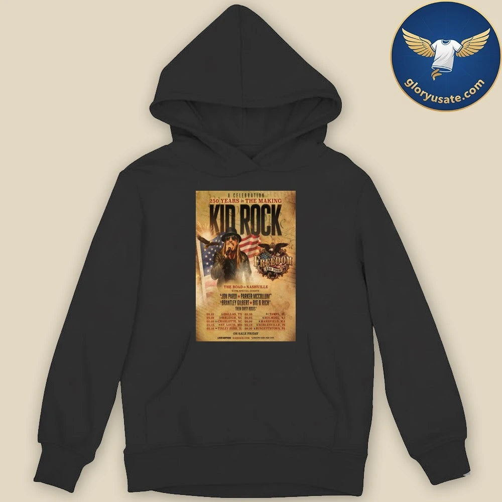 Kid Rock’s Tour The Road To Nashville 2026 Poster Shirt