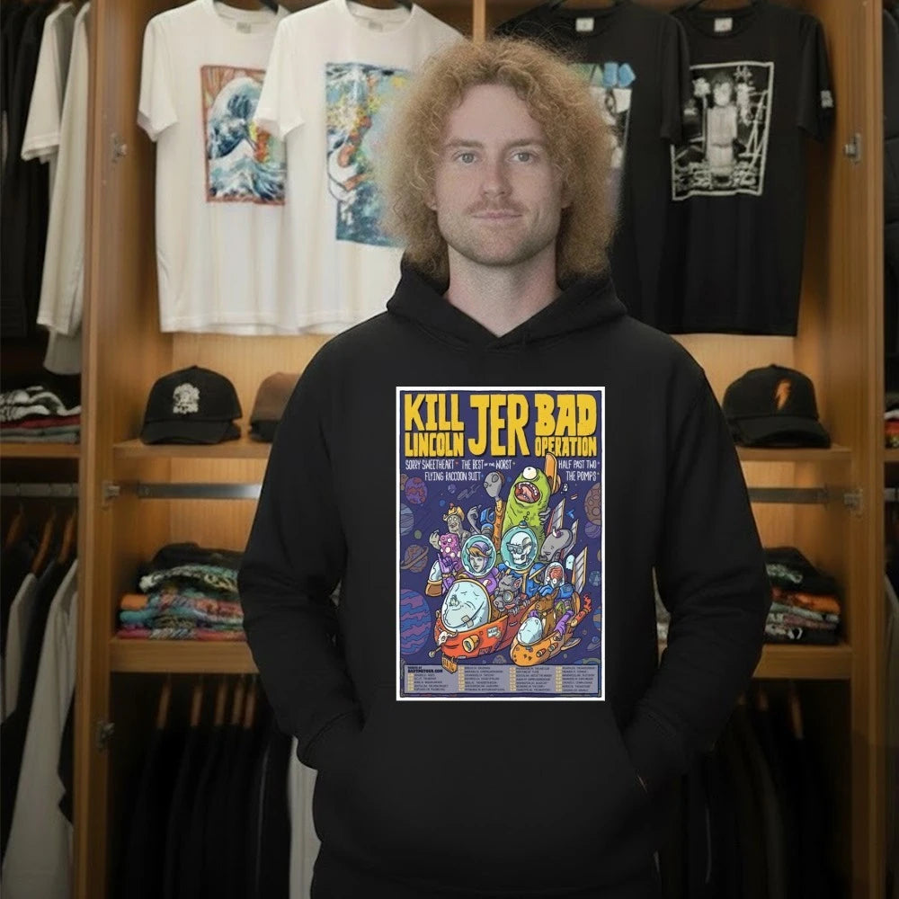 Kill Lincoln x Jer x Bad Operation Space Tour 2026 Poster Shirt