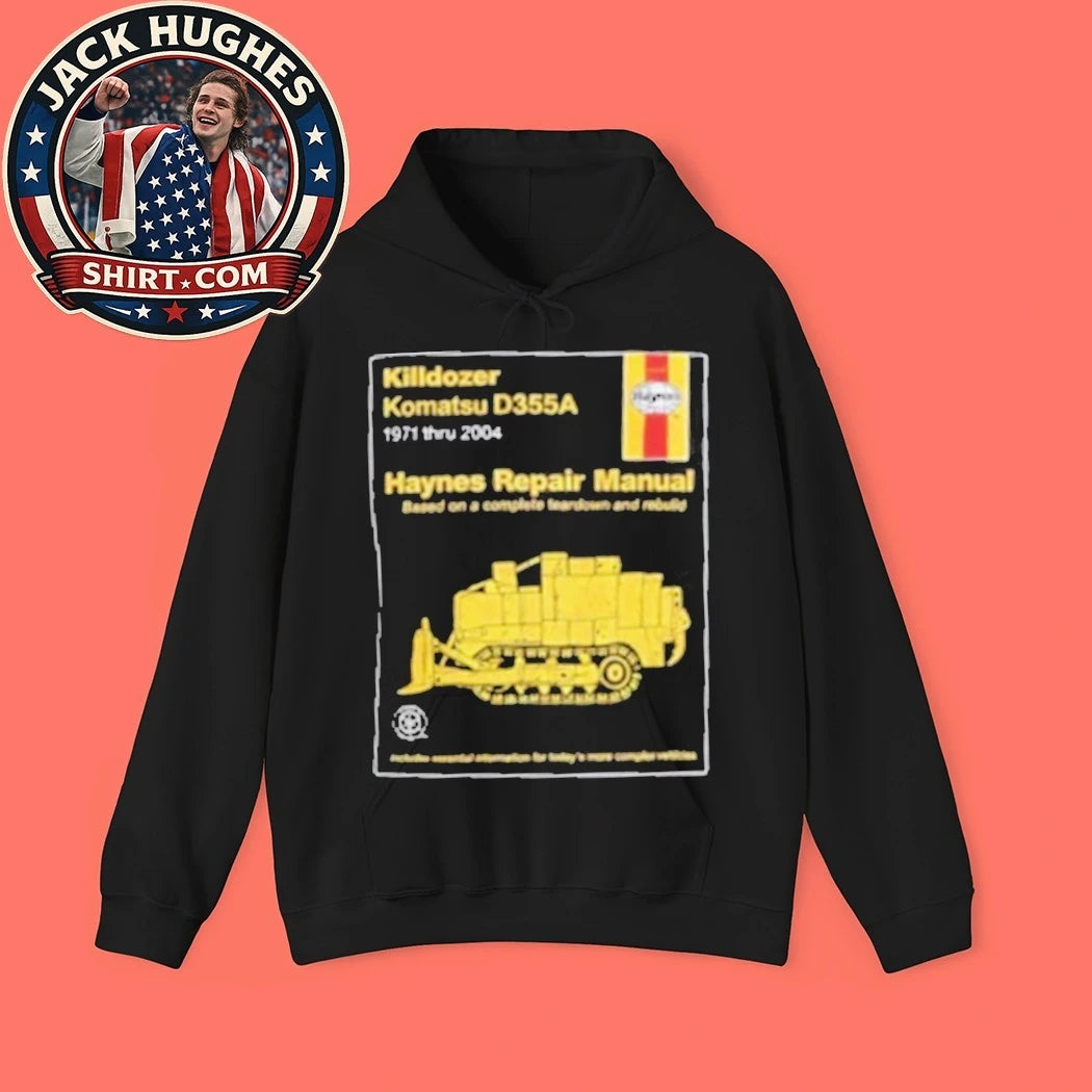 Killdozer Komatsu D355A Haynes Style Repair Manual Shirt