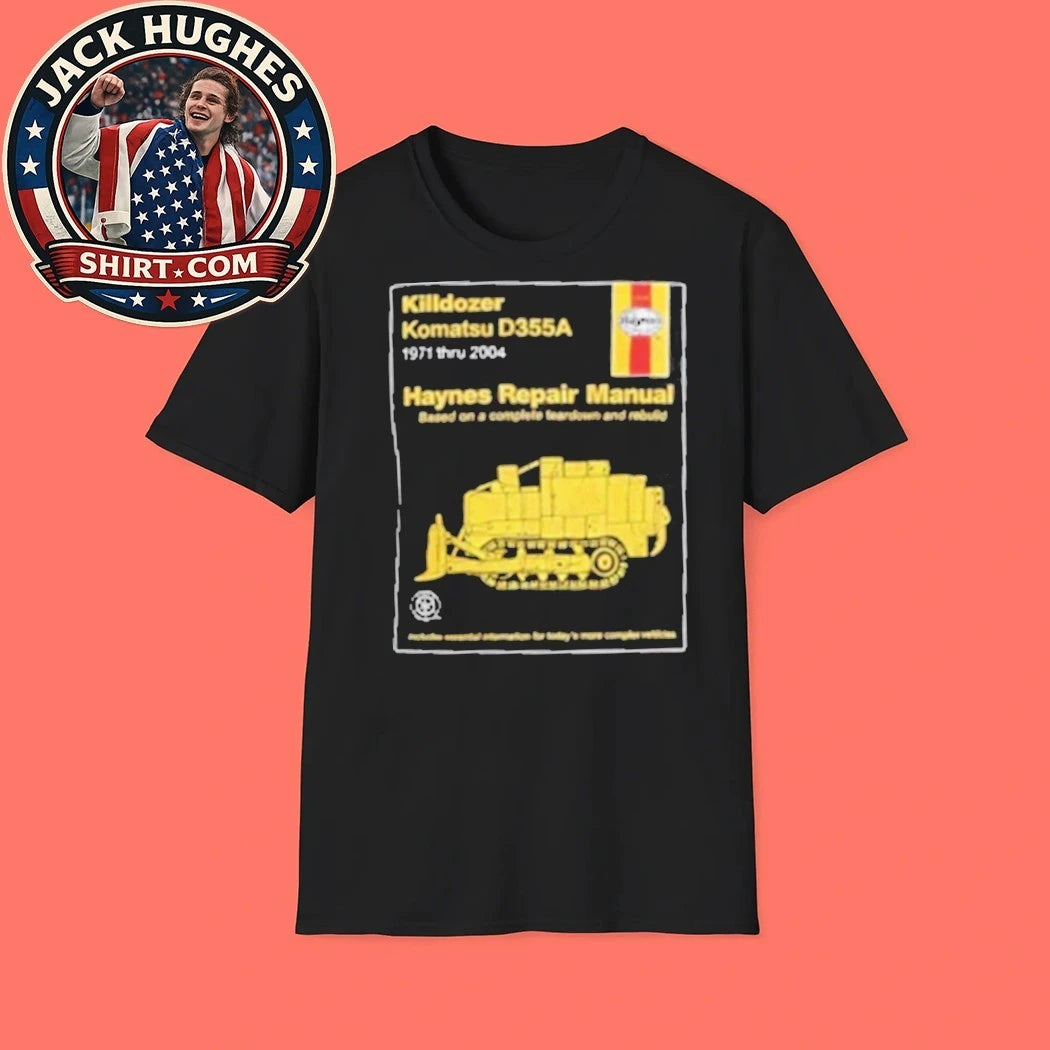 Killdozer Komatsu D355A Haynes Style Repair Manual Shirt