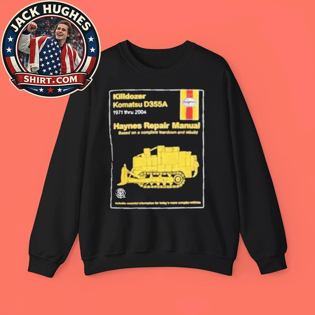 Killdozer Komatsu D355A Haynes Style Repair Manual Shirt