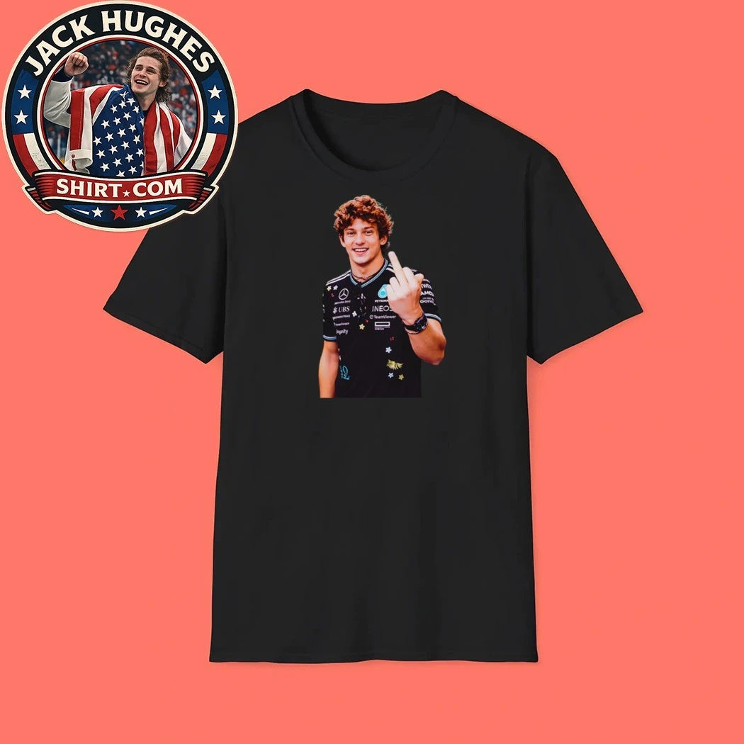 Kimi Antonelli F1 Flipping The Bird Retro Shirt