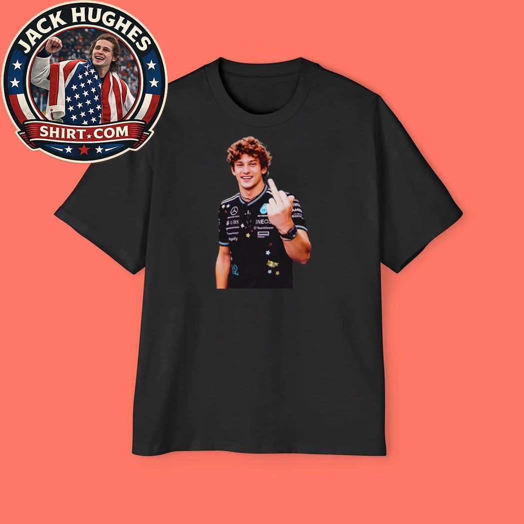 Kimi Antonelli F1 Flipping The Bird Retro Shirt