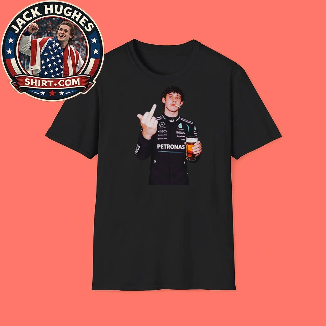 Kimi Antonelli F1 Flipping The Bird Smoking And Drinking Beer Shirt