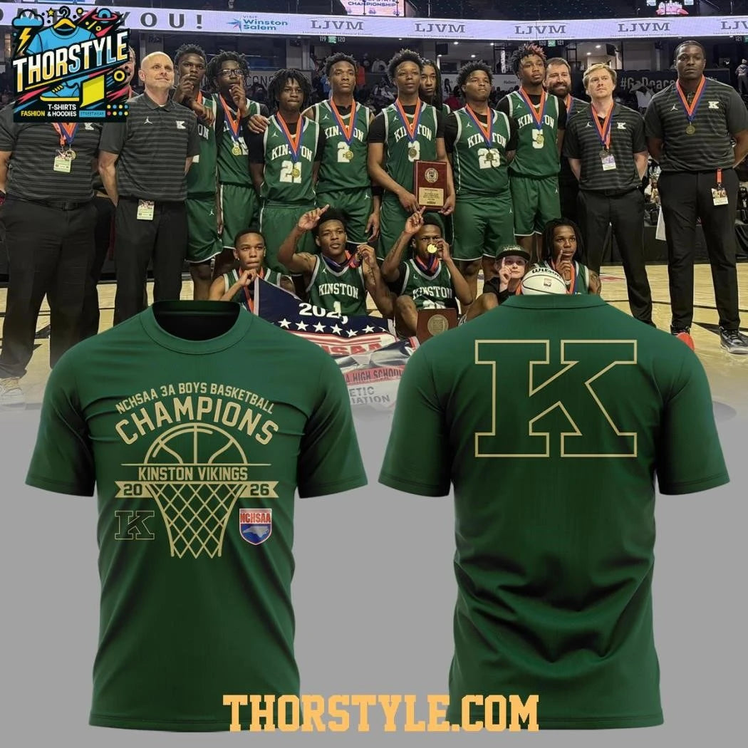 Kinston Vikings NCHSAA 3A Boys Champions 2026 Shirt