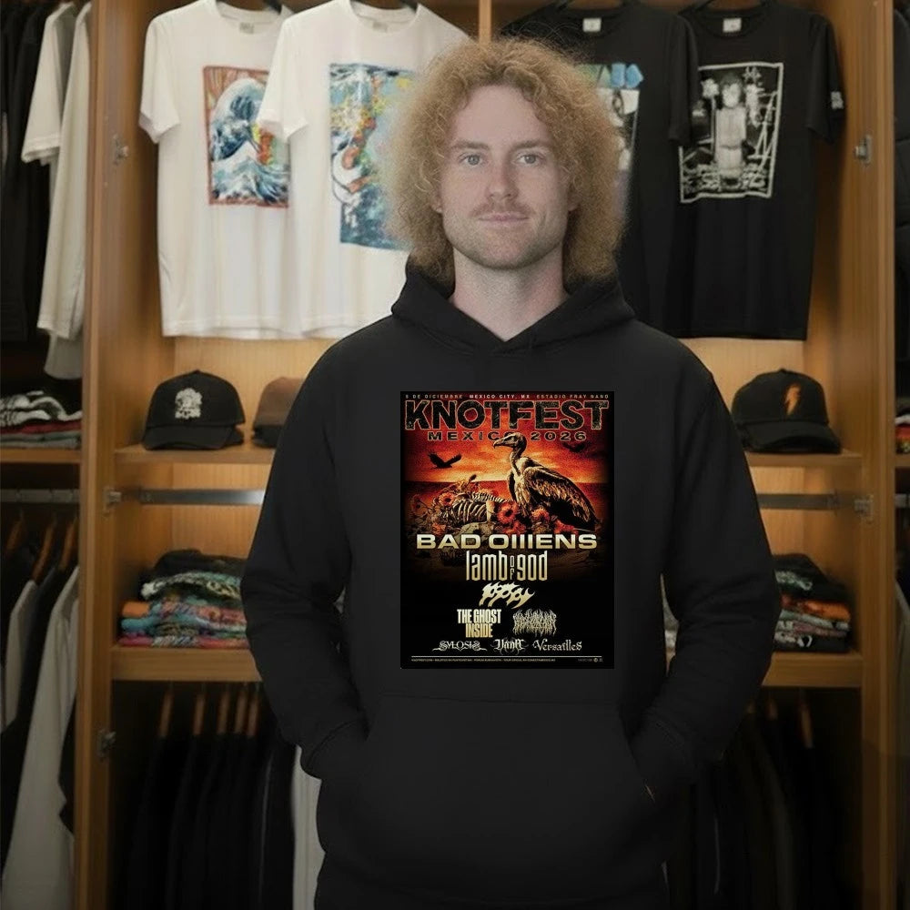 Knotfest Mexico 2026 Line Up Poster At Estadio Fray Nano Mexico City On December 5 2026 Shirt