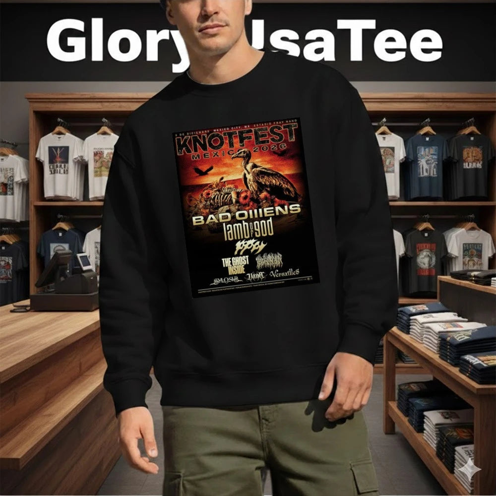 Knotfest Mexico 2026 Line Up Poster At Estadio Fray Nano Mexico City On December 5 2026 Shirt