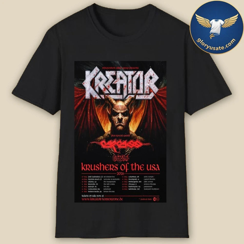 Kreator Krushers Of The USA 2026 Poster Shirt