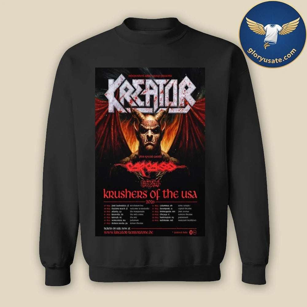 Kreator Krushers Of The USA 2026 Poster Shirt